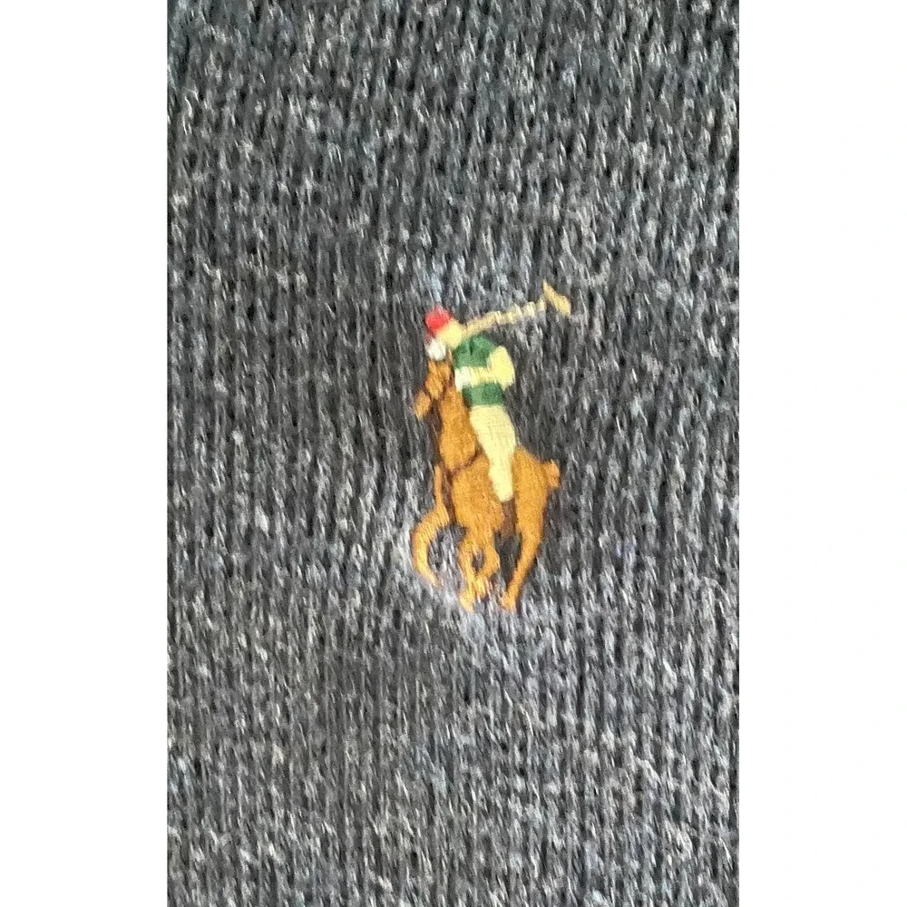 Polo Ralph Lauren Mens Estate Rib Shawl Collar Pullover Navy Blue Medium(Small)